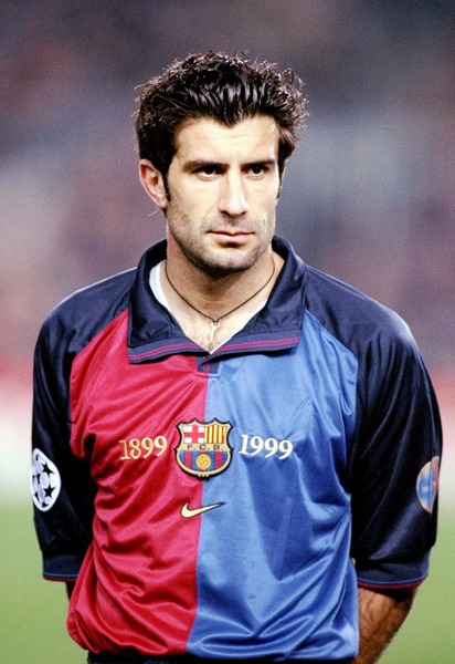 Luís Figo n'a porté les couleurs du FC Barcelone qu'une seule saison.
