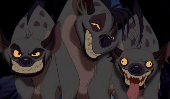 Les hyènes dans le Roi Lion, lequel de ces noms n'est pas celui d'une des hyènes ?