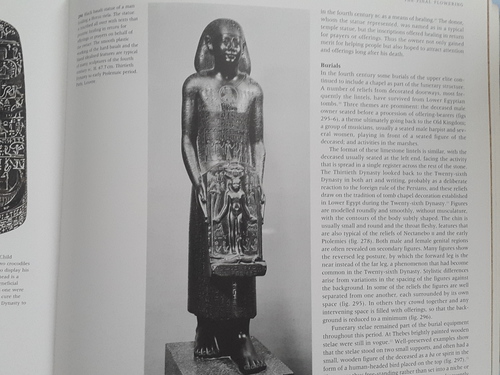 This is the statue of a man with the Horus stela. Do you know the period?