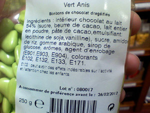 A quoi correspond le E de l'additif nommé E 420, sur une étiquette alimentaire ?