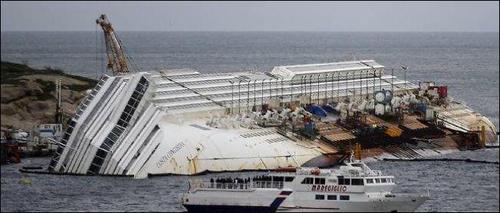 En quelle année le paquebot de croisière appelé "Costa Concordia" a-t-il fait naufrage ?