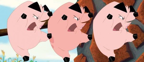 Em qual filme animado da Disney aparecem esses três porquinhos?