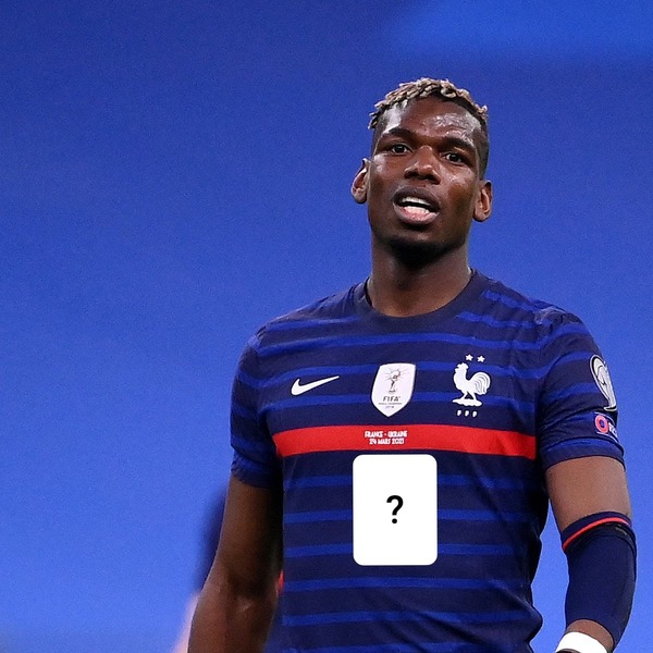 Quel numéro se trouve sur le maillot de l'équipe de France de Paul Pogba, ici lors de l'Euro 2021 ?