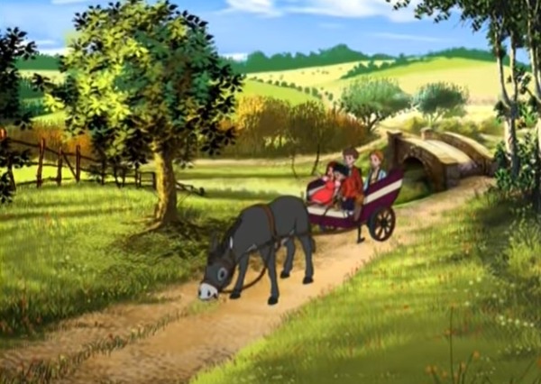 Dans l'épisode 5, Sophie frappe son âne avec une branche de houx pour le faire avancer. Mais de qui tient-elle cette idée ?