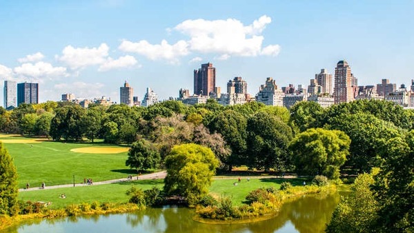 Quel parc de 341 hectares prolonge la Cinquième Avenue de New York ?