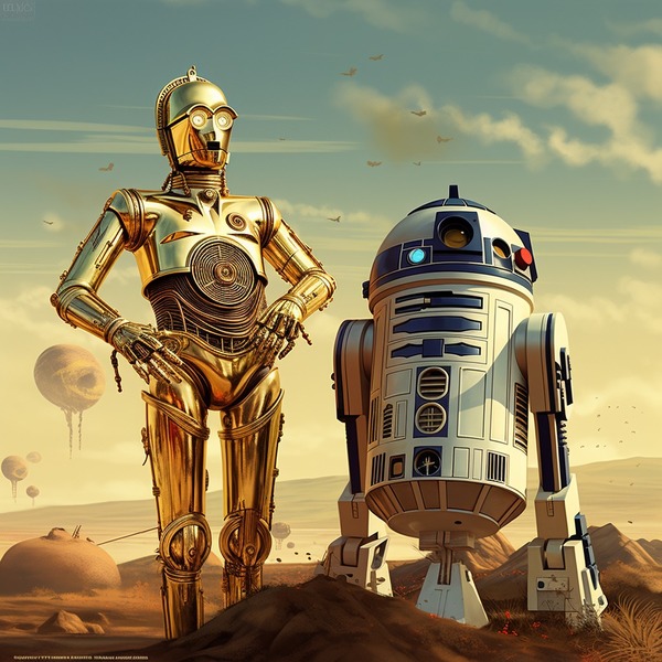 Dans quelle saga de films peut-on voir C3PO et R2-D2 ?