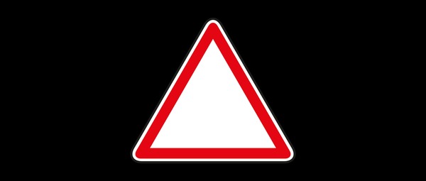 Que signifie un panneau triangle rouge et blanc ?