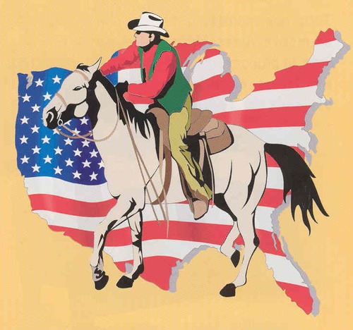 Quel est le pays représenté derrière le cheval ?