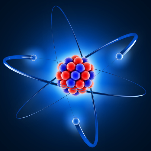 La dimension d'un noyau est 100 000 inférieure à celle d'un atome.