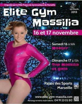 Quelle est la gymnaste présenté sur l'affiche du Massilia 2013 ?