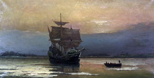 When did the Pilgrims arrived on the Mayflower in the New World ?
