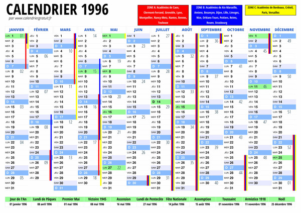 1996 était une année bissextile.