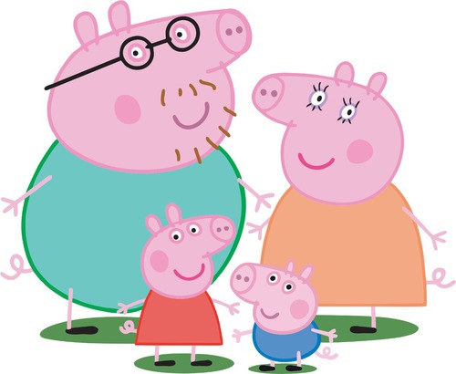 Pepa pig, Maman pig, Papa pig et George pig sont des...