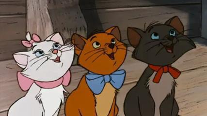 Comment s'appellent les 3 chats frères et sœurs dans les Aristochats ?