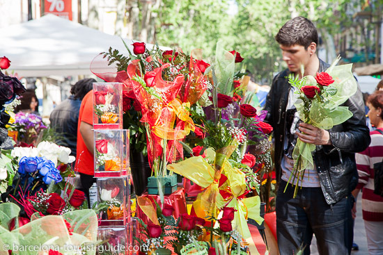 Le 23 avril en Catalogne, quel est ce jour où l'homme se doit d'offrir une rose à la femme, et la femme un livre à l'homme ?