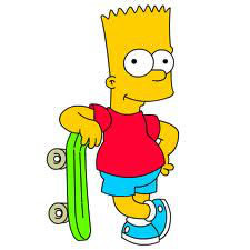 Les Simpsons: de quel couleur est le skate de Bart ?