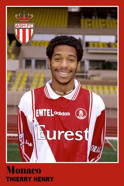 L' AS Monaco est le premier club professionnel de la carrière de Thierry Henry.