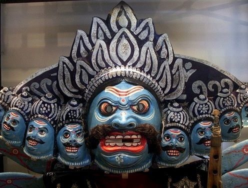 Dans la mythologie hindoue, comment s'appelle ce masque représentant le démon des Rakshasas de Lanka ?
