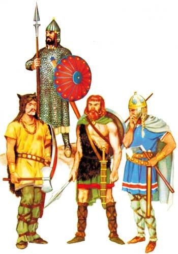 Les barbares étaient des Huns, des Wisigoths, des Alamans, des Burgondes et...