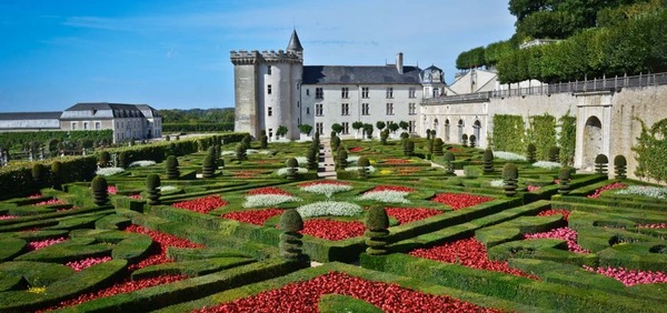 De quelle époque s’inspirent les jardins du château de Villandry, reconstitués par Joachim et Anne Carvallo au début du XXe siècle ?