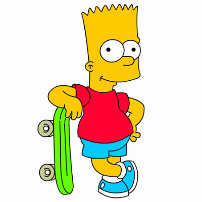 Dans le générique de la série, que fais Bart ?