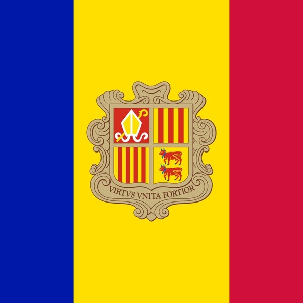 Quelle couleur n'est pas présente sur le drapeau d'Andorre ?
