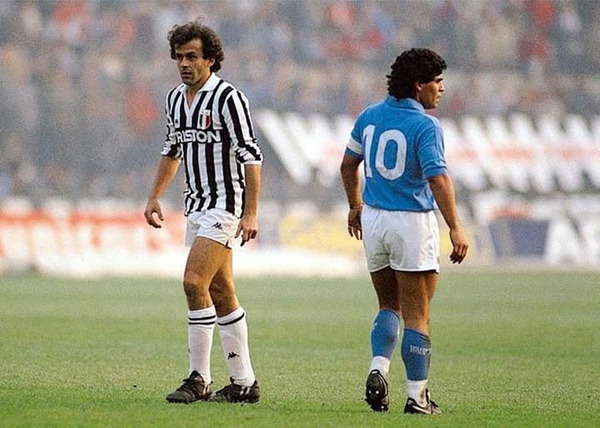 Dans quel grand championnat Michel Platini et Diego Maradona avaient-ils l'habitude de se croiser ?