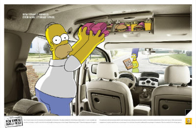 Les Simpsons ont fait une pub pour voiture, laquelle ?