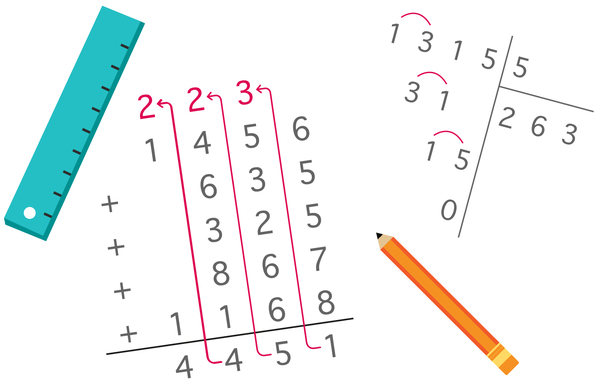 Table de multiplication, additions...
