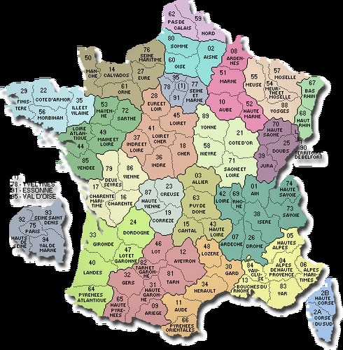 Géographie - les départements frontaliers français