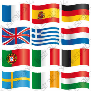 Les différents drapeaux du Monde