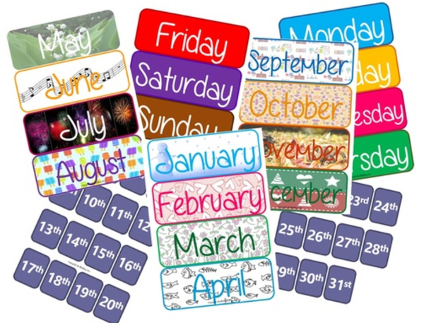 Le mois de l'année en Anglais (The month of year)