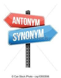 Les synonymes et antonymes