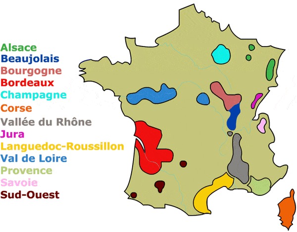 Régions viticoles françaises