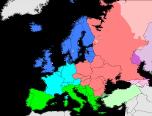 Les pays de l'Europe de l'Est