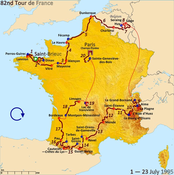 La 15e étape du Tour de France 1995