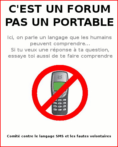 langage sms plus courant