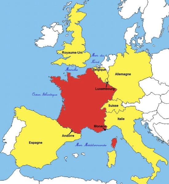 Pays voisins de la France