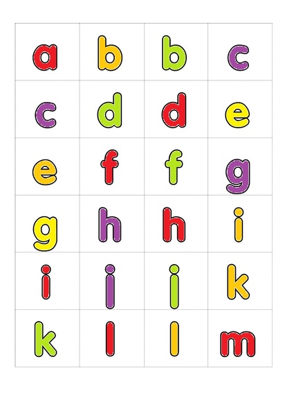 Alphabet de A à F