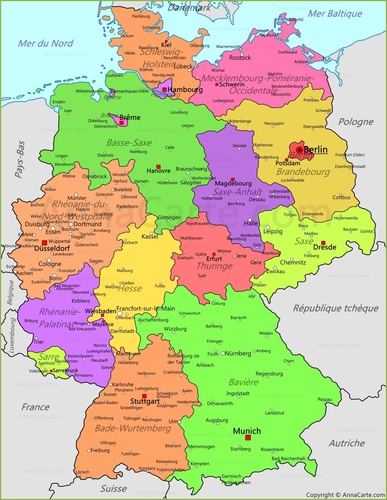 La géographie de L'Allemagne.