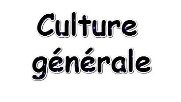 Culture générale (3) - 13A