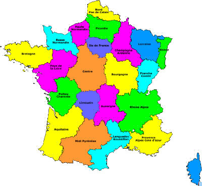 Drapeaux des régions de France