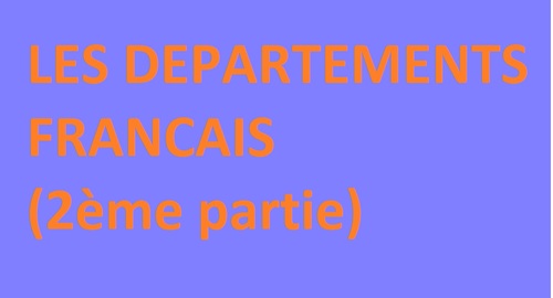 Numéro des départements Francais