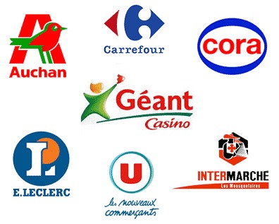 Les logos de supermarché