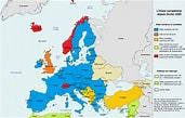 Les devises des pays européens