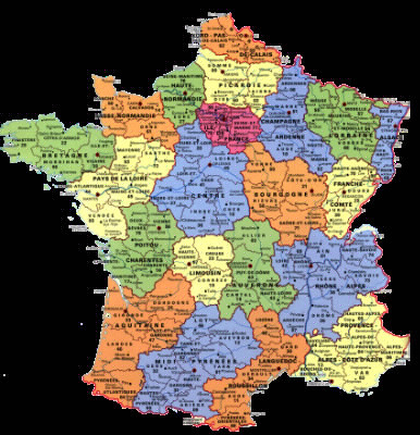Les chefs-lieu des régions de France