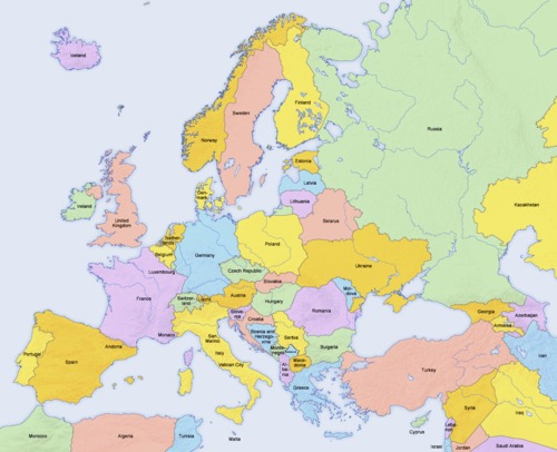 Les capitales de l'Europe n°1 (facile)