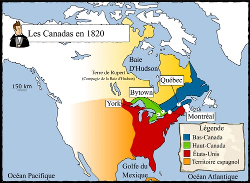 Le territoire en 1820